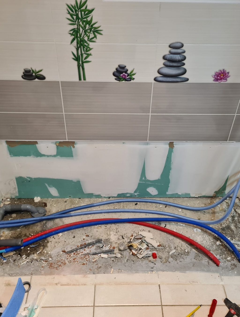 Rénovation douche avant